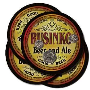  RUSINKO Family Name Beer & Ale Coasters 
