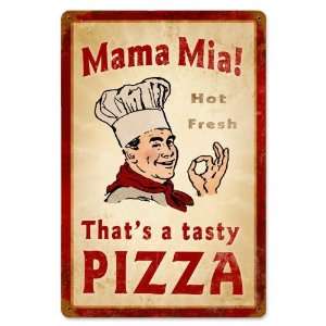  Mama Mia Pizza Metal Sign