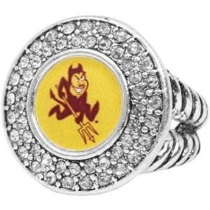  Arizona State Sun Devils Team Logo Crystal Ring Sports 