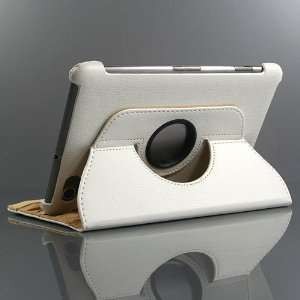  White / PU Leather Flip Stand Case for Galaxy Tab GT P6800 