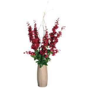   35 Artificial Red Delphinium Silk Flower Arrangement