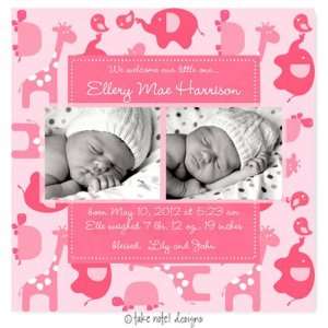  Take Note Designs Digital Photo Birth Announcements 