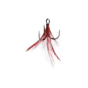  SHORT SHANK EXTRA STRONG FEATHERED TREBLE HOOK TIN RED 