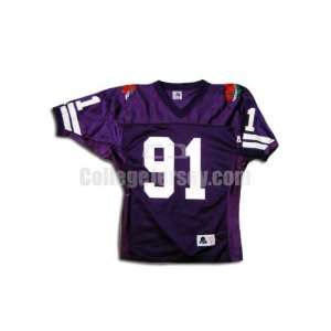  Purple No. 91 Team Issued Washington Sports Belle Football 