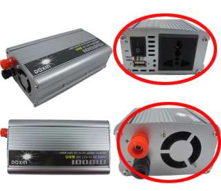 1000W USB Car Mobile Power Inverter DC 12V To AC 220V  