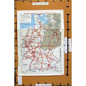  MAP BERLIN 1972 GERMANY DENMARK FRANCE BASSE HOLSTEIN 