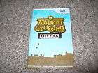   CROSSING CITY FOLK Nintendo Wii Video Game Booklet *MANUAL ONLY