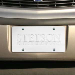  NCAA Stetson Hatters Silver Mirrored License Plate Sports 