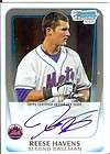   FIRST REFRACTOR AUTOGRAPH INSERT REESE HAVENS NEW YORK METS  