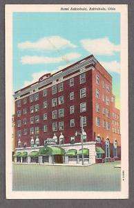 Ashtabula, Ohio Hotel Ashtabula 1940s, unused  