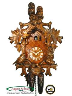 Black Forest Cuckoo Clock 8 Day Owl Clock 16.1 NEW  