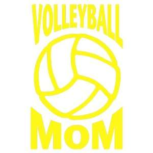  Volleyball Mom Large 10 Tall YELLOW vinyl window decal 
