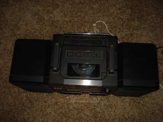 Sharp CD X9 Portable Boombox Ghettoblaster Dual Tape CD AC/DC RARE 