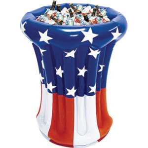 Patriotic July 4th Party FLAG INFLATABLE BEER COOLER  
