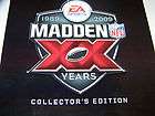 Madden XX NFL 09 20th Anniversary Collectors Edition Xbox 360 Bonus 