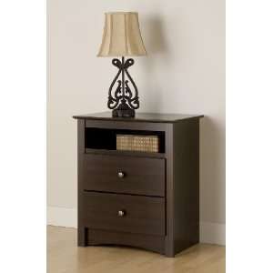  Fremont 2 Drawer Tall Night Stand With Open Shelf