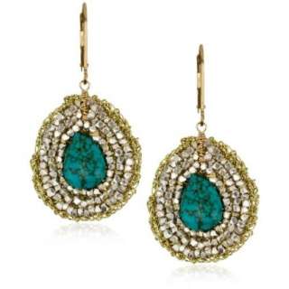 Eva Hanusova Indian Summer Turquoise Silver Earrings   designer 