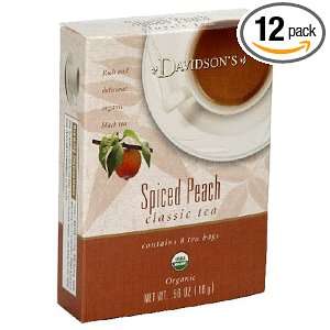 Davidsons Tea Spiced Peach, 8 Count Tea Bags (Pack of 12)  
