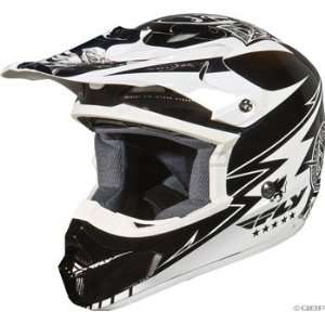  Fly Racing Kinetic Helmet Black/White Youth XS: Sports 