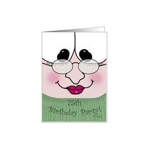  75th Birthday Party Invitation  Lady Card Toys & Games