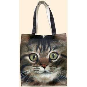  Tabby Cat Tote Bag   12 x 14 with 5.5 Gusset   Full Tabby Cat 