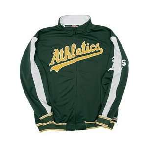  Oakland Athletics Track Jacket   Dark Green Large Sports 