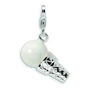  Sterling Silver Ice Cream Cone Lobster Clasp Charm 