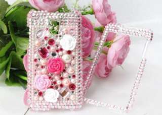   Pink Rose Hard Snap on Case Cover For LG G2X OPTIMUS 2X TMOBILE  