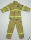 action figure acc khaki fire fighter uniform set