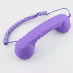   POP Phone Handset for Iphone Ipad w/ Volume Control Button Purple