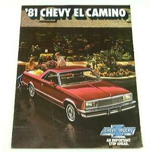   1981 81 Chevrolet Chevy EL CAMINO Truck BROCHURE SS 
