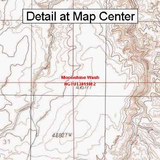   Topographic Quadrangle Map   Moonshine Wash, Utah (Folded/Waterproof