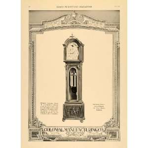  1919 Ad Colonial Grandfather Clocks Adam Style Zeeland 