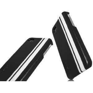  iPhone 4S / 4 iStyle DTM Black with White Stripes Premium 