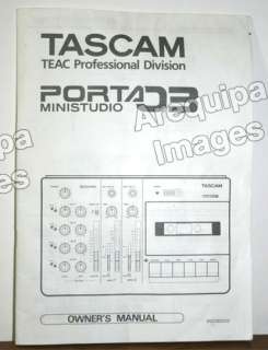 MANUAL to Teac Tascam Porta 03 MiniStudio tape recorder  