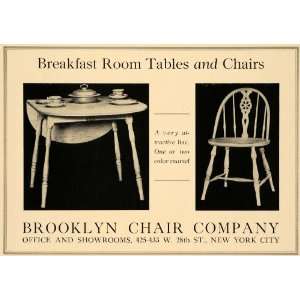   Enamel Breakfast Tables Chairs NY   Original Print Ad
