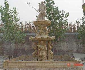GREAT MONUMENTAL HAND CARVED NATULUS FIGURAL FOUNTAIN  