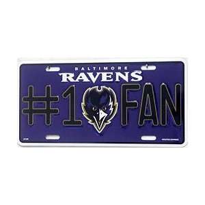  Baltimore Ravens License Plate   #1 Fan: Sports & Outdoors