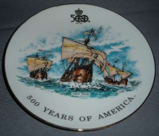CHRISTOPHER COLUMBUS COMMEMORATIVE PLATE 500 YEARS VINTAGE 1992 