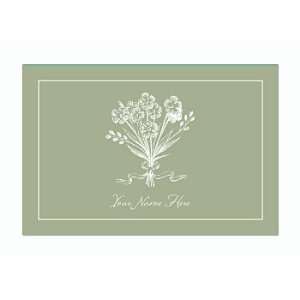  Personalized Stationery Note Cards with Bouquet   Willow 