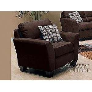  Acme Furniture Chocolate Microfiber Chair 05927: Home 