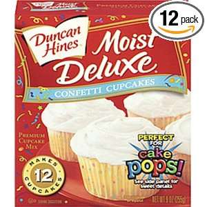 Duncan Hines Snack Size Confetti Cupcake Mix, 9 Ounce (Pack of 12 