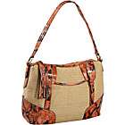 Makowsky Mansfield Python Embossed Trim Straw Hobo (Clearance) Sale 