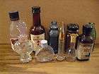 10 tiny bottles empty medicine seagrams bitters maple syrup perfume