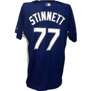 Kelly Stinnett #77 2007 Game Used Dodgers Spring Training Road Jersey 