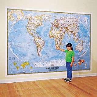 WORLD MAP   NATIONAL GEOGRAPHIC   110x76 WALL MURAL  