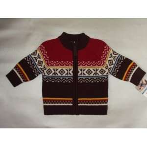 Carters Boys Mini Blues Brown Multi Cotton Knit Cardigan Sweater 