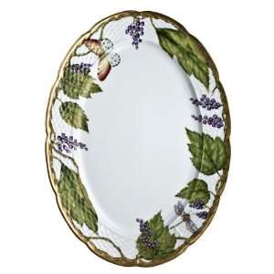  Anna Weatherley Wildberries Lavender Oval Platter 14 x 9 