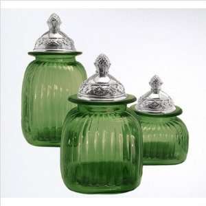 Artland 56011A Canisters 3 Piece Set with Mayfair Lid in Sage  