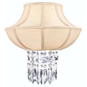 Cascade Collection 2 Light 14 Polished Chrome Crystal Wall Sconce 
